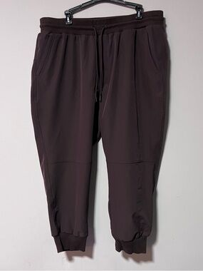 Women's Size XL Petite Solid Brown Joggers Go H20 Hater Repellant Pants